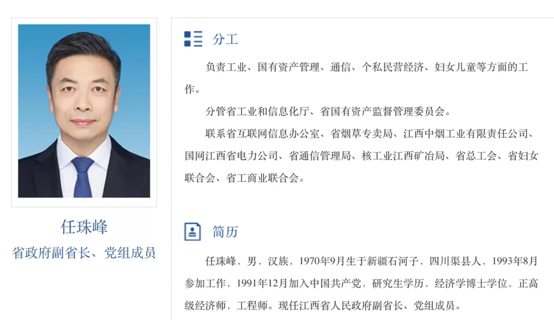 江西省副省長排名(江西省現任省長副省長名單)