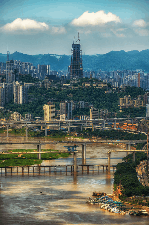 重慶最高建筑（高458米！鏡頭中的重慶在建第一高樓）