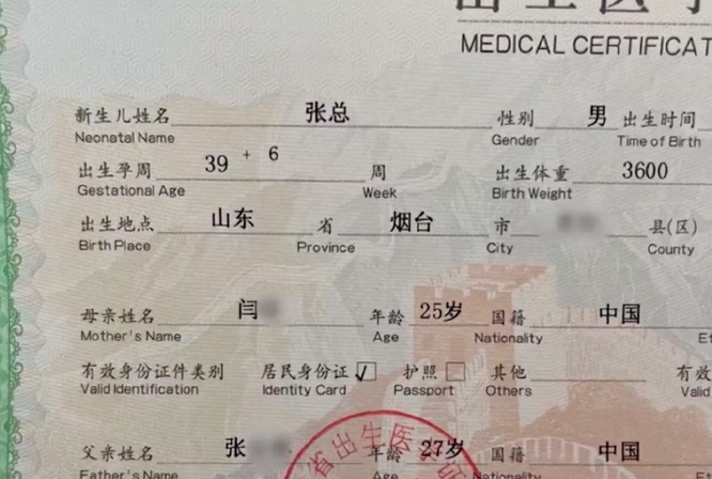 90后父母給兒子取名為“張總” 全國有49名老板真叫張總